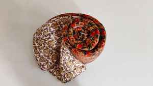 Cobija Reversible de Algodón con Bloques Estampados a Mano, Estilo Indio, para Cama - Product Image 3