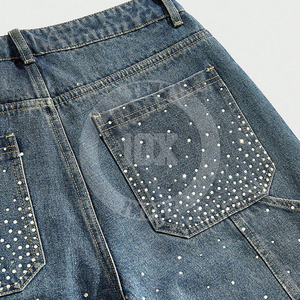 Shorts décontractés pour hommes à usage extérieur OEM Shorts décontractés pour hommes à strass 2025 Shorts pour hommes à la mode avec strass - Product Image 4