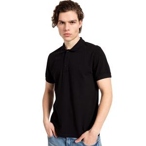Vente chaude, polo pour homme de haute qualité, 220 g/m², polyester/coton, anti-froissement, coupe ajustée, uni, manches courtes, avec tissu tricoté - Product Image 5
