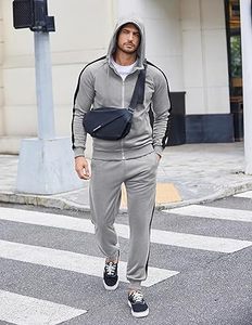 Survêtement de course pour homme, vêtements de sport décontractés, entraînement, sweat-shirt à fermeture éclair intégrale - Product Image 2
