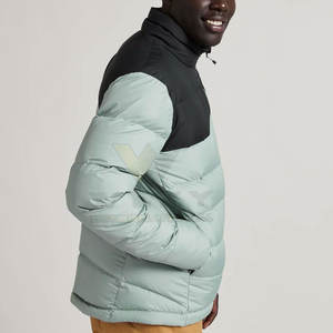 Chaqueta Bomber de invierno transpirable ligera para hombre hecha en fábrica, relleno de algodón de burbujas de alta calidad, acolchado cálido, letra XL con soporte - Product Image 3