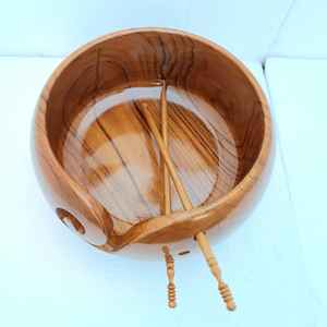Cuenco de hilo hecho a mano de madera de teca - Product Image 3