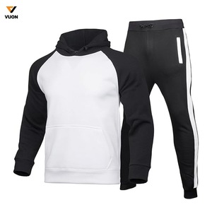 Nuevo diseño de los hombres Casual Fleece Jogger Pantalones y Sudadera con capucha Otoño Terry Sport Traje con patrón impreso Chándales personalizados para los hombres - Product Image 3