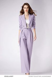 Vietnam antiarrugas Oem Service media manga ganchillo aguja detección elegante estilo mujer Blazer - Product Image 2