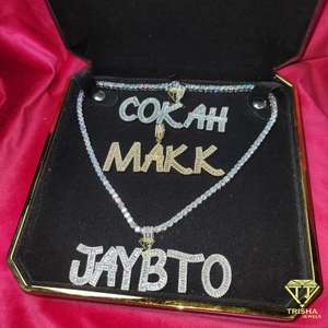 Nuevo colgante de placa con nombre helado personalizado con diamantes VVS Moissanite en joyería de Hip Hop de Plata de Ley 925 - Product Image 6