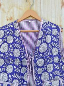 100% Cotton Handmade Bohemian Vest Coat Women Hippie Patchwork Burfi <b>Quilted</b> Knitted With Pockets - Product Image 4