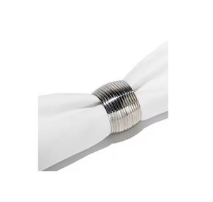 Wholesale Round Silver Napkin <b>Ring</b> Holders Alloy Stainless Metal Fork Napkin <b>Rings</b> for Weddings and Parties - Product Image 5