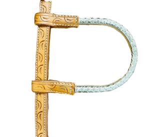 Cabecera de cuero de una oreja ecuestre occidental elegante de alta calidad bordado tallado a mano precio al por mayor para montar a caballo - Product Image 3