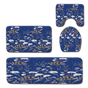 Custom Printed Flannel <b>Bathroom</b> Rug <b>Set</b> for <b>Bathroom</b> Non-Slip Shower Curtain Bath <b>Mat</b> - Product Image 5