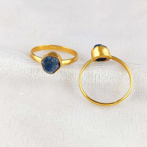 925 Sterling <b>Silver</b> Fine Jewelry for Women Natural Raw Sapphire <b>Ring</b> Gemstone Collection <b>Set</b> Fashionable <b>Ring</b> - Product Image 1