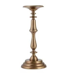 Bougeoirs de pilier métalliques dorés pour la maison et les centres de table de décoration de fête d'événement de mariage - Product Image 2