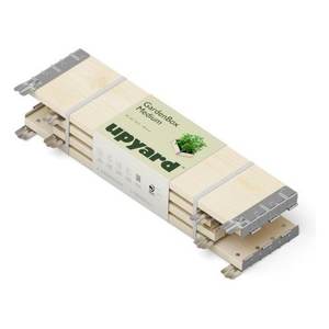 Kit de jardin potager en bois dur nordique PEFC avec coins en acier galvanisé (80x60x19.5cm) Écologique UPYARD Naturel 0031 Abri de jardin pour rangement - Product Image 2