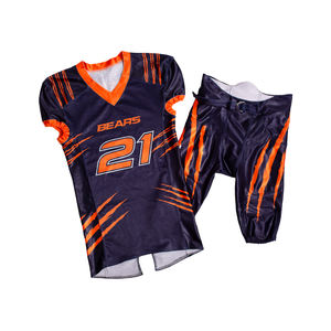 Venta al por mayor de sublimación personalizada, camiseta de fútbol americano, uniformes de fútbol americano de entrenamiento universitario juvenil de gran tamaño - Product Image 3