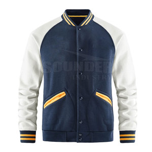 Chaqueta de calle Letterman de secado rápido de alta calidad para hombre, diseño personalizado con cuello levantado - Product Image 1