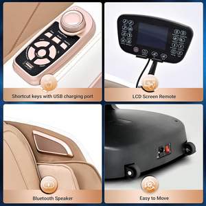 Fauteuil de massage corps entier avec chaleur, zéro gravité, shiatsu, pétrissage, 20 modes automatiques, fonction pieds, port de charge USB, écran tactile - Product Image 3