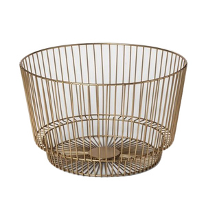 Home Hotel Restaurant Cafe Table Top Decorative Iron <b>Wire</b> <b>Basket</b> Food Storage Fruit <b>Basket</b> Sustainable Quality Round Shape - Product Image 1