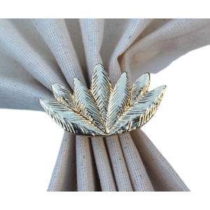 Servilletero de metal de latón hecho a mano para decoraciones de boda Fabricante de servilleteros chapados en oro de latón recién llegado de alta calidad - Product Image 3