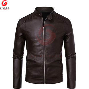 Veste d'hiver imperméable à fermeture éclair en cuir véritable pour homme, grande taille, manches longues, haute qualité, service OEM de mode - Product Image 4