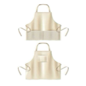 100% algodón Limpieza de cocina trabajo reutilizable barato al por mayor delantal de cocina delantal de trabajo liso impermeable personalizado impreso con logotipo - Product Image 3
