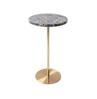 Table basse moderne et créative en marbre, mobile, pour salon, table d'appoint de balcon, en métal, décorative