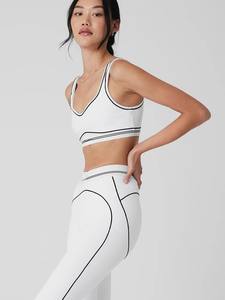 Ensemble d'entraînement de fitness 2 pièces respirant réversible d'été pour femmes Leggings courts taille haute sans manches tenue d'entraînement - Product Image 3