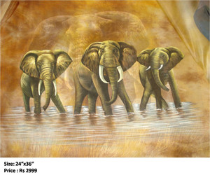 Pinturas de aspecto antiguo hechas a medida con tema indio, ideal para usar en casas y hoteles para Decoración - Product Image 6