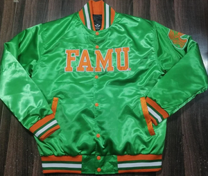 Florida A & M University Famu Varsity Jacket Hombres Mujeres Vintage Lana Seda Bordado Lettermen Chaqueta Botón Decoración Invierno - Product Image 3
