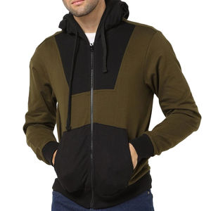 2025 New Arrival Oversized Zip Up <b>Hoodie</b> <b>for</b> <b>Men</b> Heavyweight <b>Black</b> Contrast Unisex Streetwear <b>Hoodie</b> Wholesale supplier - Product Image 1