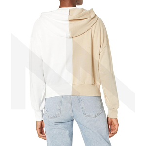 Sudadera con capucha corta de algodón de lana de alta calidad para mujer con logotipo personalizable para la temporada de invierno sudaderas con capucha con cordón - Product Image 2
