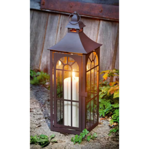 Classic Style <b>Large</b> Black Metal Handmade <b>Candle</b> <b>Lantern</b> Floor Standing Christmas Decor with Custom Size Options - Product Image 1