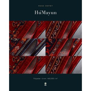 พรมโพลีเอสเตอร์ขายส่ง HUMAYUN HM003 สีแดง ผลิตด้วยเครื่องจักร พรมตุรกี สำหรับห้องนั่งเล่น โครงการโรงแรม - Product Image 3