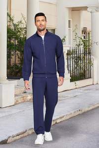 Custom 500GSM Cotton Fleece Tracksuit for Men Oversized <b>Hoodie</b> Joggers Set Screen <b>Print</b> Logo Plain Solid Color Gym Wear Winter - Product Image 4