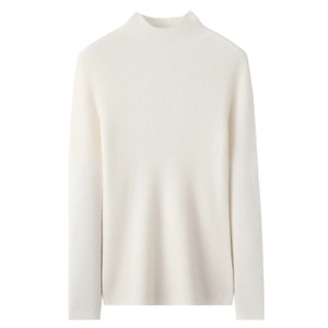 Jersey de punto de manga larga ajustado informal para mujer, suéter de invierno con patrón sólido, superventas, ropa de moda de cuello semialto - Product Image 6