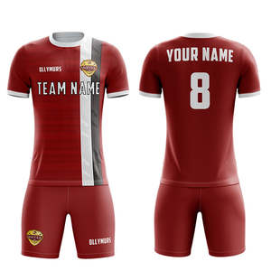Uniforme de Fútbol para Hombre de Alta Calidad, Camiseta de Fútbol de Tela 100% Poliéster, Impresión por Sublimación Personalizada, Jersey de Fútbol con Logotipo del Equipo - Product Image 4