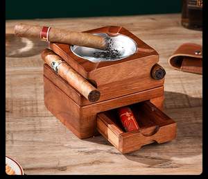 ที่เขี่ยบุหรี่ไม้ทรงสี่เหลี่ยมแบบพรีเมียมสั่งทำพิเศษ ทนความร้อน พกพาสะดวก วางบนโต๊ะได้ เหมาะสำหรับใช้ในบ้านหรือระเบียง - Product Image 6