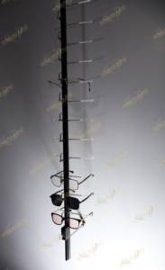 wholesale <b>Optical</b> Display Equipment Stainless Steel Wall Mount Eyeglass Display Rod Display <b>Eyewear</b> Stand - Product Image 3