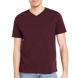 T-shirt col V personnalisé pour homme, 100 % coton, qualité supérieure, coupe décontractée, manches courtes, grammage lourd, anti-plis - Product Image 2