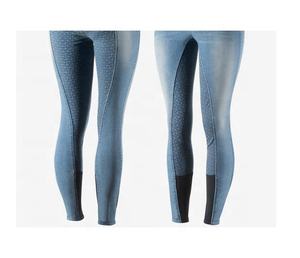 กางเกงผ้ายีนส์ขี่ม้ายืดได้แบบกำหนดเอง,กางเกงขี่ม้าขี่ม้ากางเกงเลกกิ้งผ้ายีนส์สำหรับผู้หญิง - Product Image 5