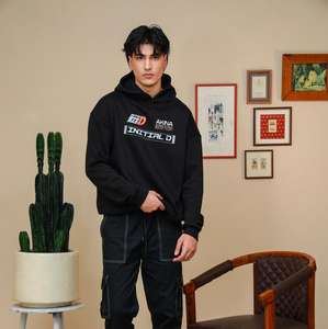 Sudadera de gran tamaño Unisex con capucha personalizada, diseño de personajes impresos para hombres y mujeres, ropa de calle bordada para invierno - Product Image 1