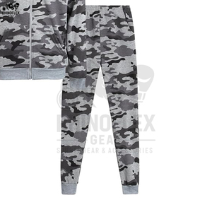 Trajes de Hombre con Logotipo y Diseño Personalizados, Trajes Deportivos de Camuflaje Ajustados al Cuerpo, Venta al por Mayor, Trajes Deportivos de Camuflaje de 2 Piezas para Hombre con Cremallera - Product Image 5