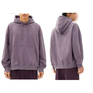 Nouveau design – Sweat à capuche polaire lourd 400 g/m² à épaules tombantes, coupe oversize et carrée, en polyester/coton, pour homme - Product Image 4