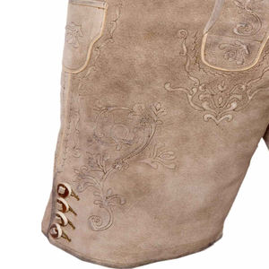 High Street Wear Shorts d'été Nouveau Design Brodé En Cuir Lederhosen Motif Solide Superbe Qualité Respirante - Product Image 3