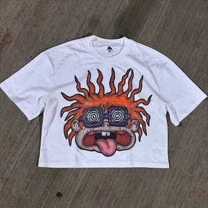 Style vintage manches régulières respirant durable sérigraphie T-shirt 100% coton T-shirt pour hommes coupe ample imprimé - Product Image 1