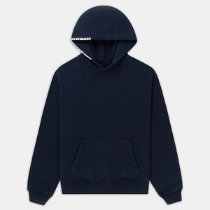 Sweat-shirt à capuche pour homme, 100% coton, hiver, logo personnalisé, broderie 3D, poche, épaules tombantes, coupe classique, pull-over - Product Image 4