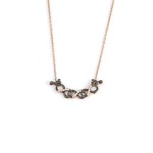 Collar Infinito Entrecruzado de Plata de Ley 925 para Regalo - Product Image 1