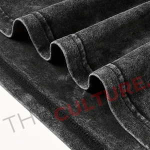 Camiseta de Gran Tamaño de Estilo Urbano Vintage Lavada de Alta Calidad, 240 GSM, Felpa Francesa, Lavada a la Piedra, Desgastada, para Hombre, Venta al por Mayor OEM - Product Image 5
