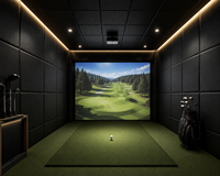 Panneau acoustique ignifuge pour simulateur de golf, cinéma et applications en studio