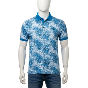 Chemises polo en coton polyester imprimé respirant Tissu extensible doux Coupe confortable Vêtements décontractés Chemise de sport pour hommes Mode - Product Image 1