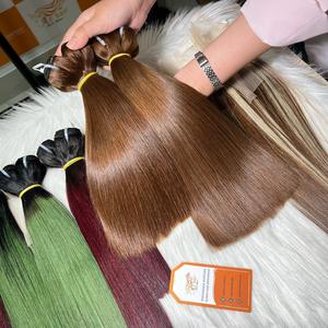 Vente en gros d'extensions de cheveux humains vierges alignés sur les cuticules 100% brutes os droits Super DD 12A paquets de cheveux Remy vietnamiens - Product Image 6