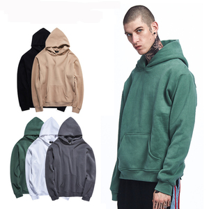 Sweat à capuche uni 100% coton pour homme avec ourlet Peplum et doublure en polaire douce pour une tenue flatteuse et confortable - Product Image 1